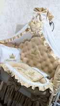 Load image into Gallery viewer, Luxury baby bedding velvet and cotton 

 120*60 personalised by embroidery
