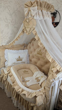 Load image into Gallery viewer, Luxury baby bedding velvet and cotton 

 120*60 personalised by embroidery
