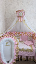Load image into Gallery viewer, Luxury baby bedding 120*60 personalised by embroidery
