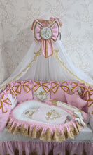 Load image into Gallery viewer, Luxury baby bedding 120*60 personalised by embroidery
