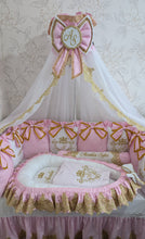 Load image into Gallery viewer, Luxury baby bedding 120*60 personalised by embroidery
