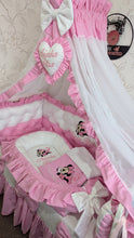 Load image into Gallery viewer, Luxury baby bedding 120*60 personalised by embroidery, 100% cotton

