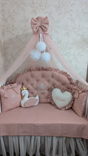 Load image into Gallery viewer, Luxury baby bedding  120*60 personalised by embroidery,  100% cotton
