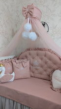 Load image into Gallery viewer, Luxury baby bedding  120*60 personalised by embroidery,  100% cotton
