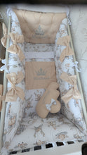 Load image into Gallery viewer, Luxury baby bedding 120*60 personalised by embroidery, 100% cotton
