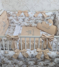 Load image into Gallery viewer, Luxury baby bedding 120*60 personalised by embroidery, 100% cotton
