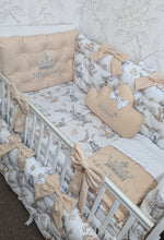 Load image into Gallery viewer, Luxury baby bedding 120*60 personalised by embroidery, 100% cotton
