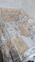Load image into Gallery viewer, Luxury baby bedding 120*60 personalised by embroidery, 100% cotton
