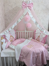 Load image into Gallery viewer, Luxury baby bedding 120*60 personalised by embroidery
