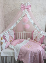 Load image into Gallery viewer, Luxury baby bedding 120*60 personalised by embroidery
