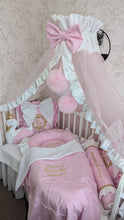 Load image into Gallery viewer, Luxury baby bedding 120*60 personalised by embroidery
