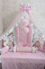 Load image into Gallery viewer, Luxury baby bedding 120*60 personalised by embroidery
