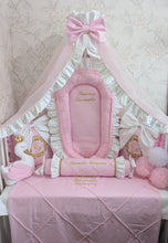 Load image into Gallery viewer, Luxury baby bedding 120*60 personalised by embroidery
