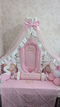 Load image into Gallery viewer, Luxury baby bedding 120*60 personalised by embroidery

