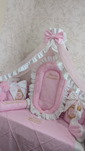 Load image into Gallery viewer, Luxury baby bedding 120*60 personalised by embroidery
