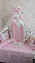 Load image into Gallery viewer, Luxury baby bedding 120*60 personalised by embroidery
