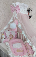 Load image into Gallery viewer, Luxury baby bedding 120*60 personalised by embroidery
