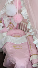 Load image into Gallery viewer, Luxury baby bedding 120*60 personalised by embroidery
