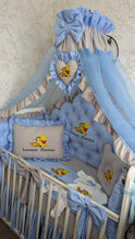 Load image into Gallery viewer, Luxury baby bedding 100% cotton 

  personalised by embroidery
