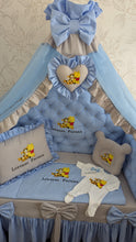 Load image into Gallery viewer, Luxury baby bedding 100% cotton 

  personalised by embroidery
