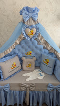 Load image into Gallery viewer, Luxury baby bedding 100% cotton 

  personalised by embroidery
