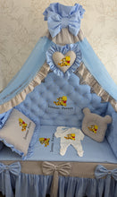 Load image into Gallery viewer, Luxury baby bedding 100% cotton 

  personalised by embroidery
