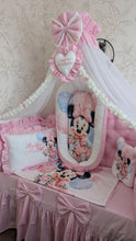 Load image into Gallery viewer, Luxury baby bedding 120*60 personalised by embroidery, 100% cotton and dimple
