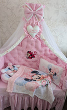 Load image into Gallery viewer, Luxury baby bedding 120*60 personalised by embroidery, 100% cotton and dimple
