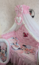Load image into Gallery viewer, Luxury baby bedding 120*60 personalised by embroidery, 100% cotton and dimple
