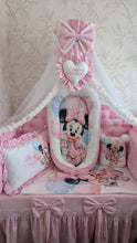 Load image into Gallery viewer, Luxury baby bedding 120*60 personalised by embroidery, 100% cotton and dimple
