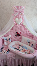 Load image into Gallery viewer, Luxury baby bedding 120*60 personalised by embroidery, 100% cotton and dimple
