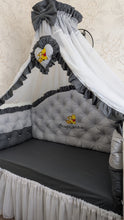 Load image into Gallery viewer, Luxury baby bedding 120*60 personalised by embroidery, 100% cotton and dimple
