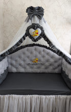 Load image into Gallery viewer, Luxury baby bedding 120*60 personalised by embroidery, 100% cotton and dimple
