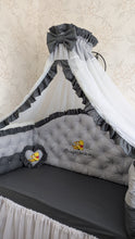 Load image into Gallery viewer, Luxury baby bedding 120*60 personalised by embroidery, 100% cotton and dimple

