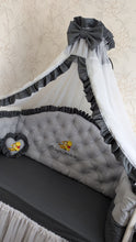Load image into Gallery viewer, Luxury baby bedding 120*60 personalised by embroidery, 100% cotton and dimple
