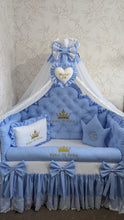 Load image into Gallery viewer, Luxury baby bedding 100% cotton 

  personalised by embroidery
