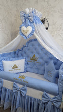 Load image into Gallery viewer, Luxury baby bedding 100% cotton 

  personalised by embroidery
