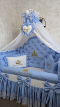 Load image into Gallery viewer, Luxury baby bedding 100% cotton 

  personalised by embroidery
