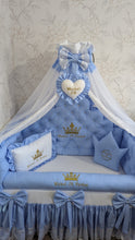 Load image into Gallery viewer, Luxury baby bedding 100% cotton 

  personalised by embroidery
