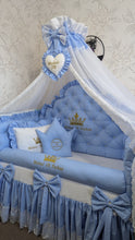 Load image into Gallery viewer, Luxury baby bedding 100% cotton 

  personalised by embroidery
