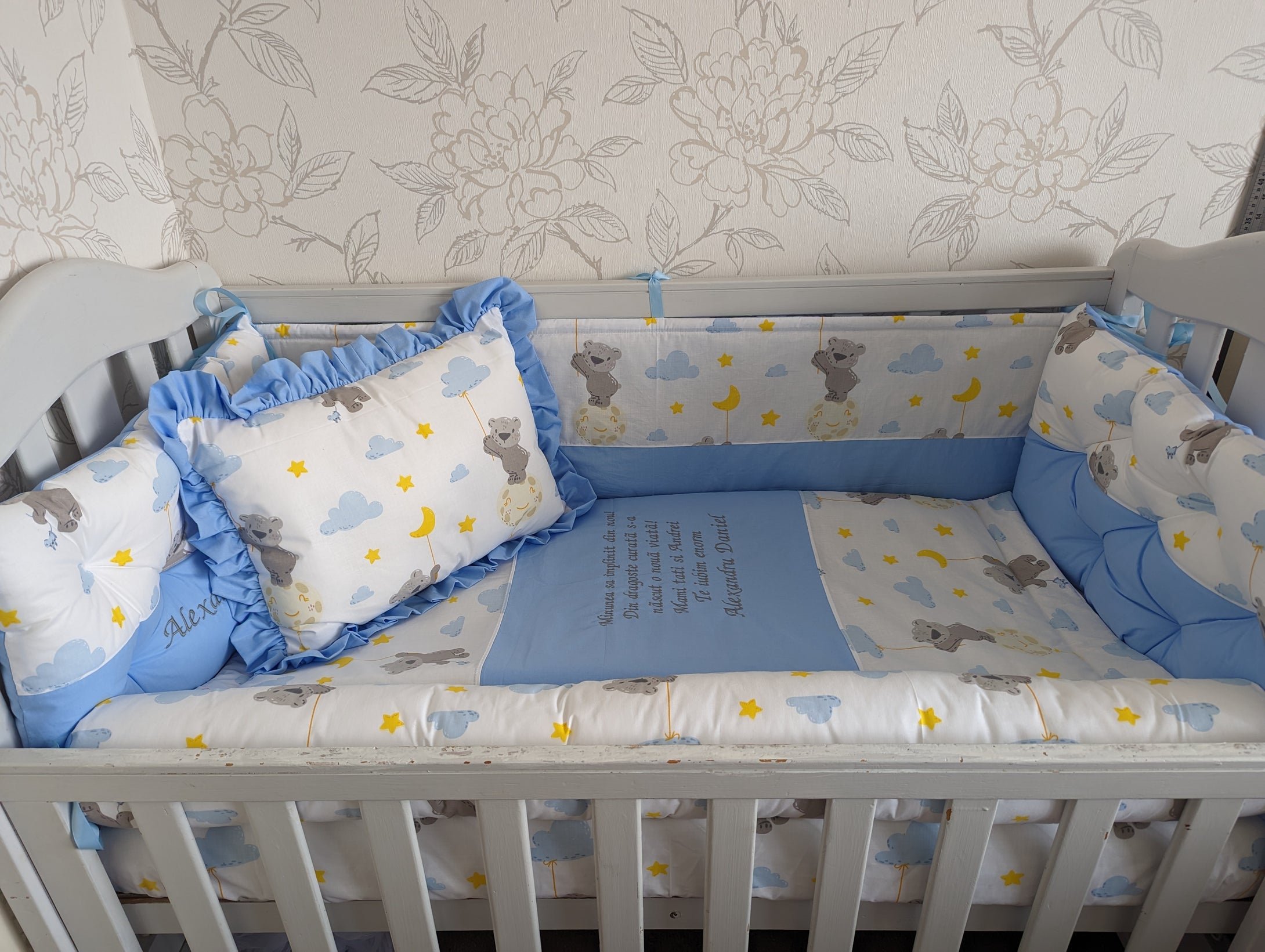 Baby bedding 120x60 personalised by embroidery 🪡