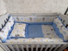 Load image into Gallery viewer, Baby bedding 120x60 personalised by embroidery 🪡
