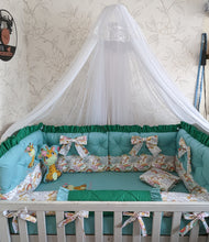 Load image into Gallery viewer, Luxury baby bedding 120x60, personalised by embroidery 
