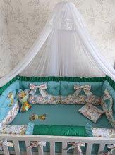 Load image into Gallery viewer, Luxury baby bedding 120x60, personalised by embroidery 
