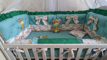 Load image into Gallery viewer, Luxury baby bedding 120x60, personalised by embroidery 
