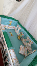 Load image into Gallery viewer, Luxury baby bedding 120x60, personalised by embroidery 
