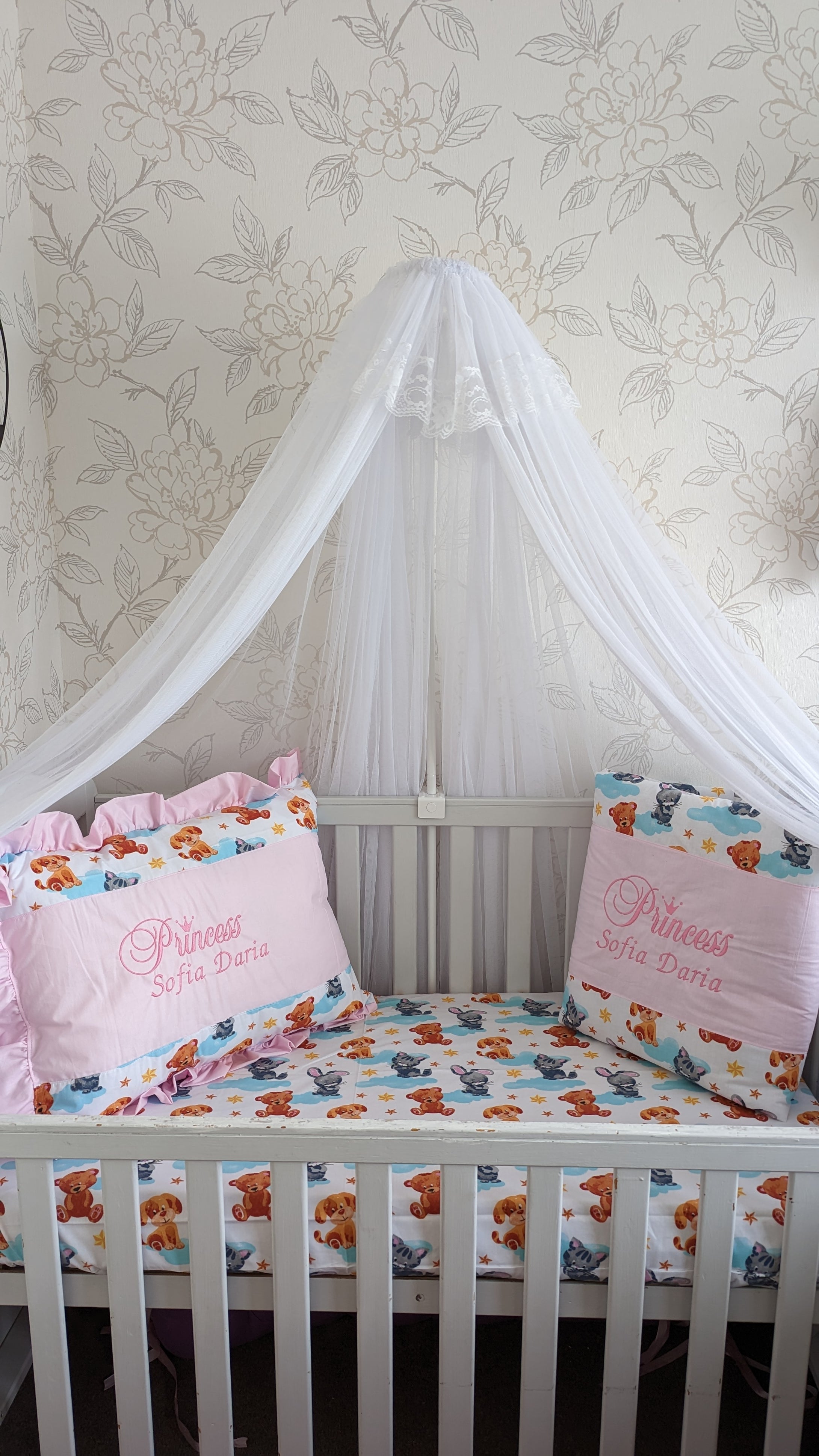 Baby bedding 100% cotton personalisate by embroidery