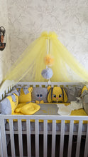 Load image into Gallery viewer, Luxury baby bedding 120x60, personalised by embroidery 
