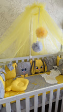 Load image into Gallery viewer, Luxury baby bedding 120x60, personalised by embroidery 
