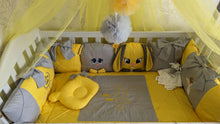 Load image into Gallery viewer, Luxury baby bedding 120x60, personalised by embroidery 
